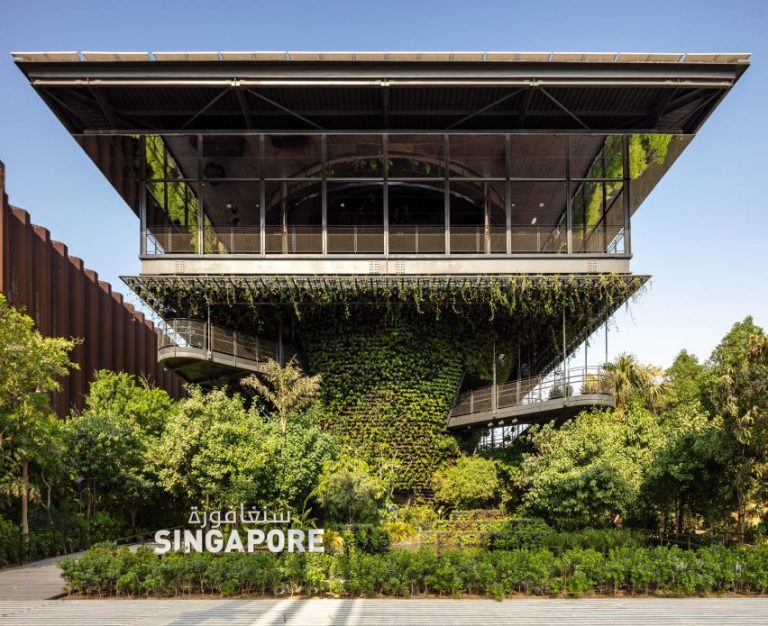نمای روبروی پاویون سنگاپور در اکسپو دبی ۲۰۲۰